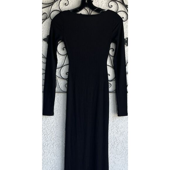 Skims Fits Everybody Soft Lounge Dress- XXSP - Onyx - Picture 7 of 9